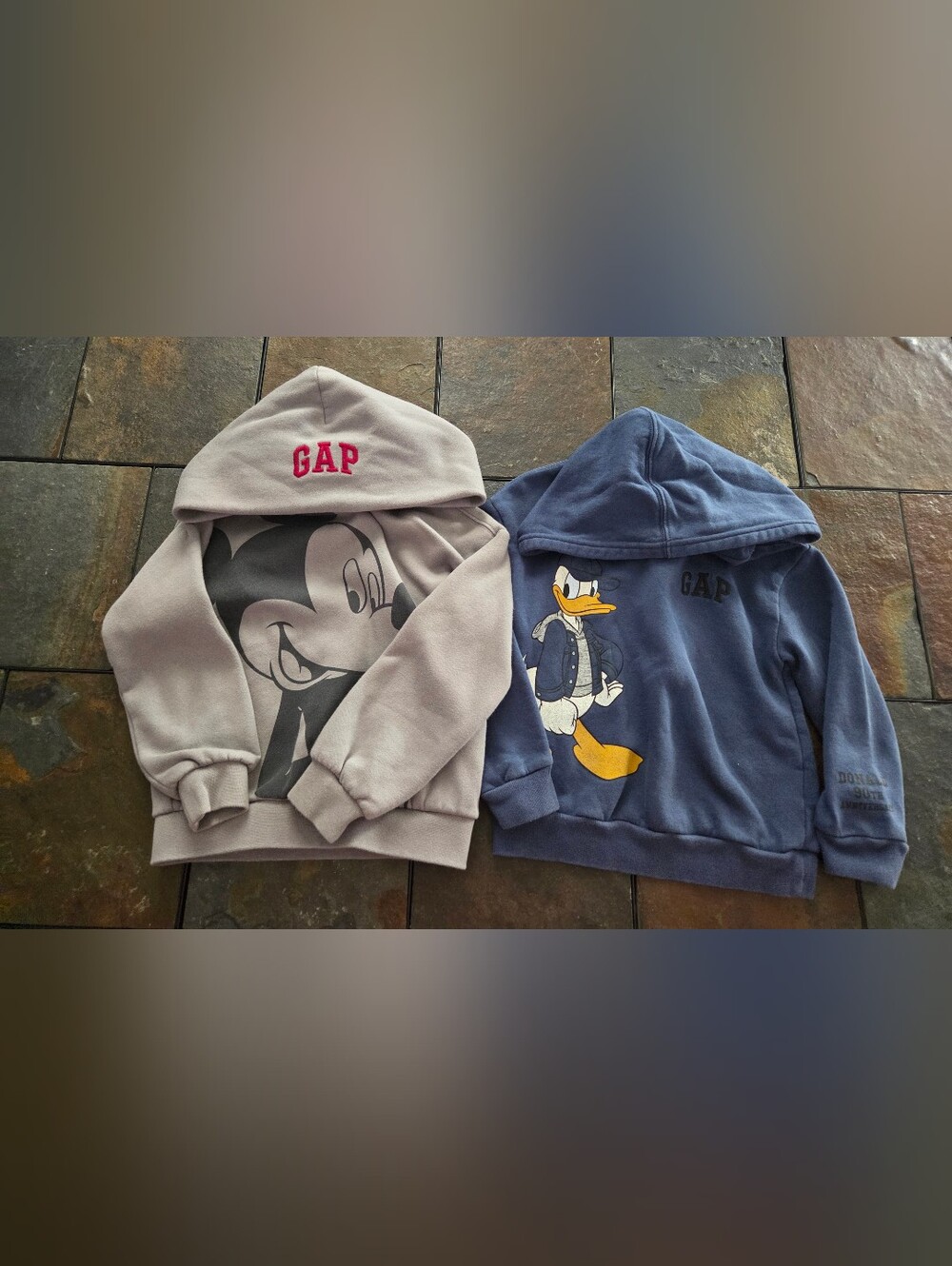 GAP Kids Mickey Beige Hoodie & Donald Blue Hoodie